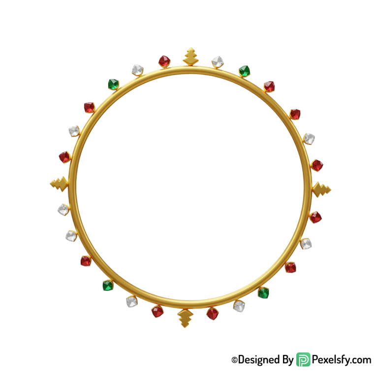 Golden Circle Frame PNG Vector Style, transparent