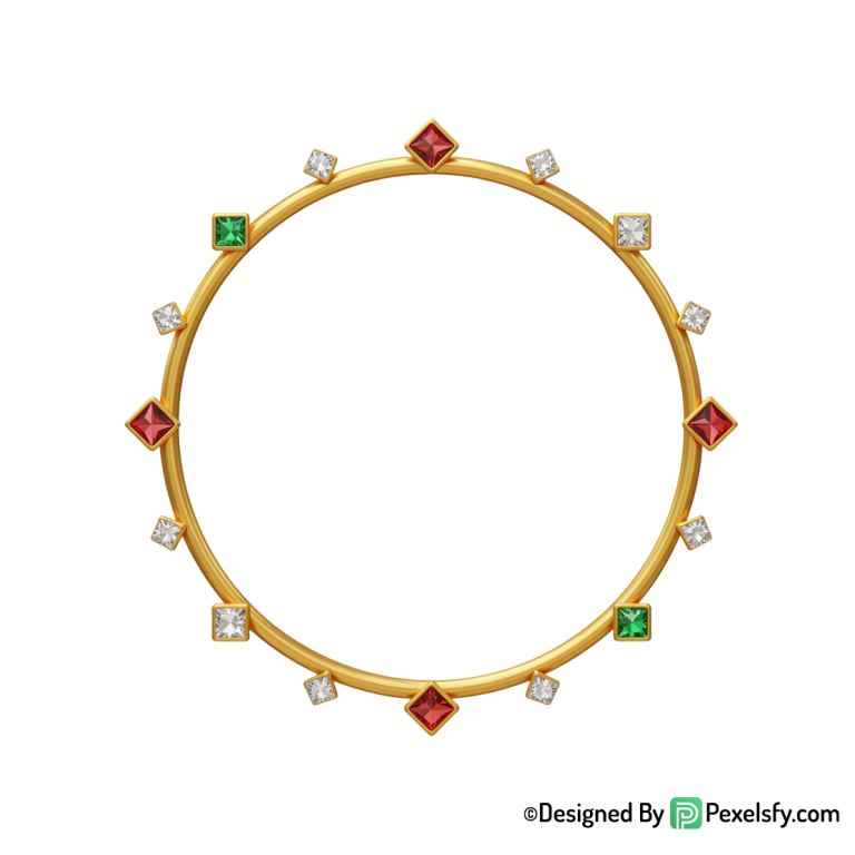 Golden Circle Frame PNG for Design, transparent