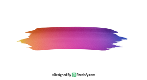 gradient paint brush png abstract style, transparent