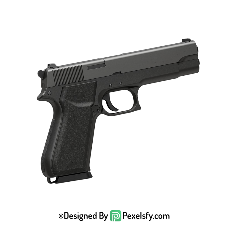 Gun PNG Image with Fire transparent background