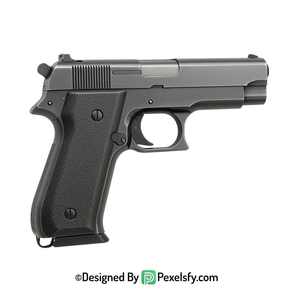 Gun PNG Image with Minimal Detail transparent