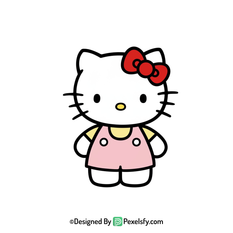 hello kitty png image with heart, transparent