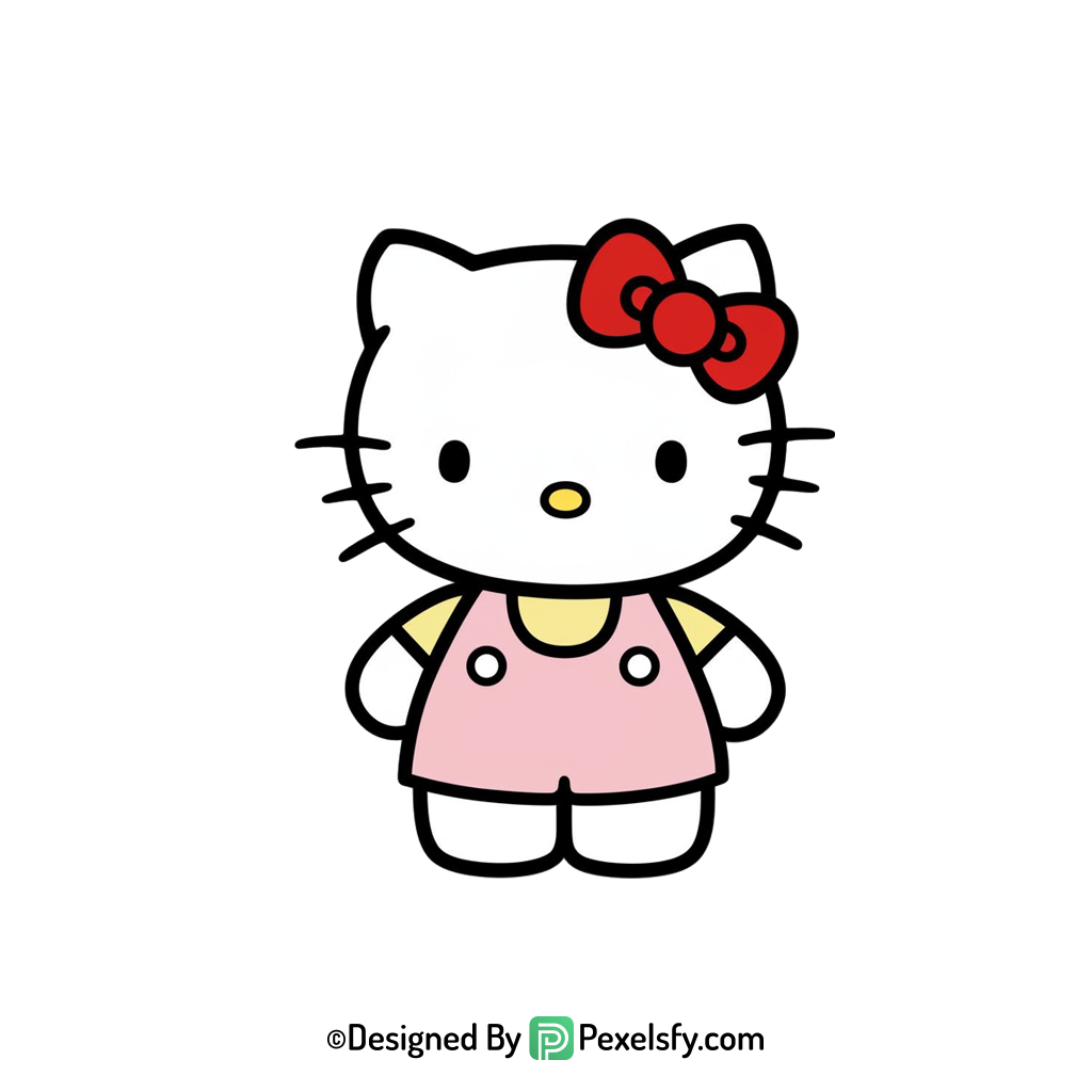 hello kitty png image with heart, transparent