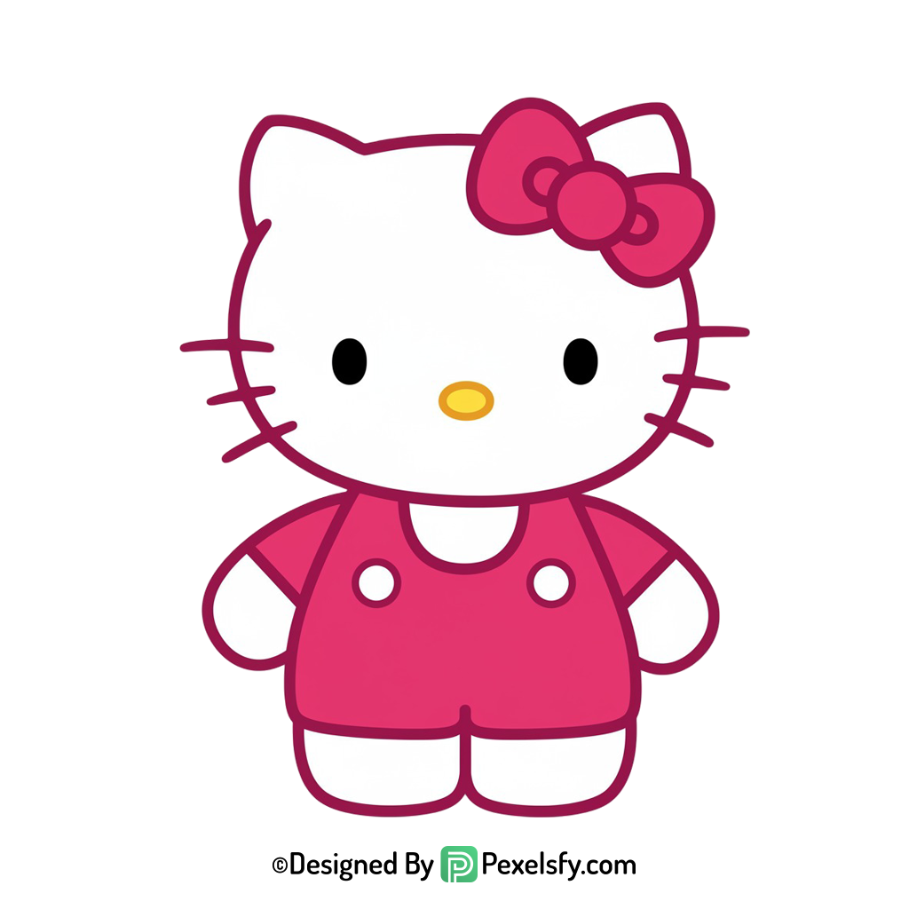hello kitty png image simple pose, transparent