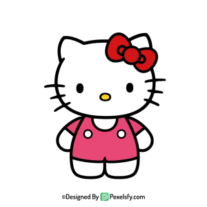 hello kitty png image holding balloon, transparent