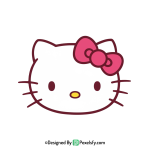 hello kitty png image with ribbon, transparent