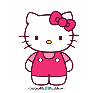 hello kitty png image holding gift, transparent