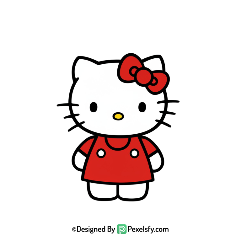 hello kitty png image for cards, transparent