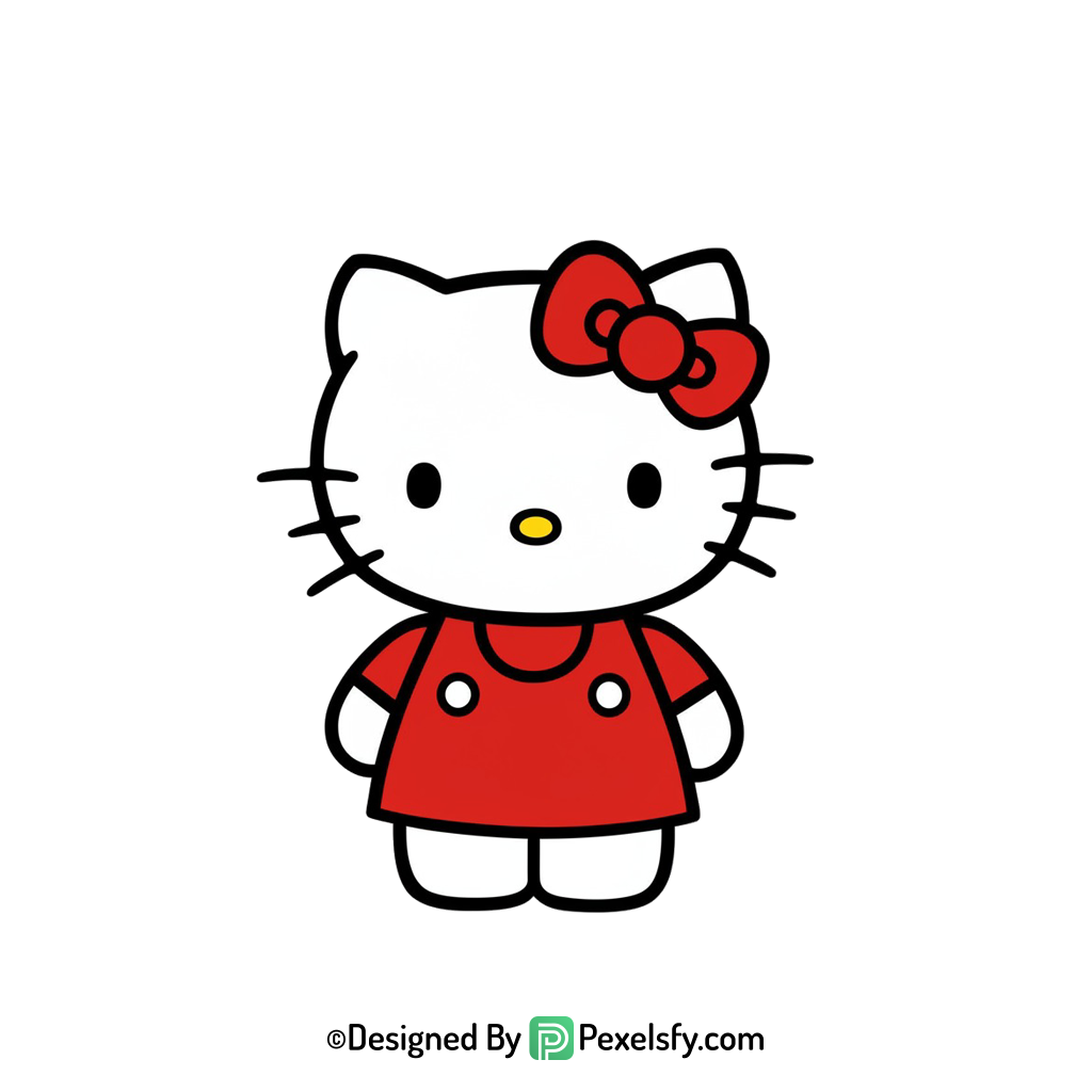 hello kitty png image for cards, transparent