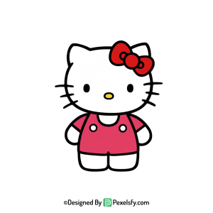 hello kitty png image cute expression, transparent