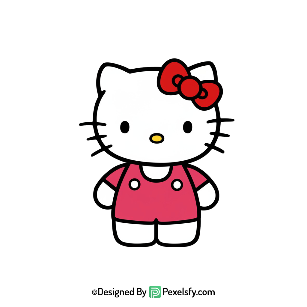 hello kitty png image cute expression, transparent