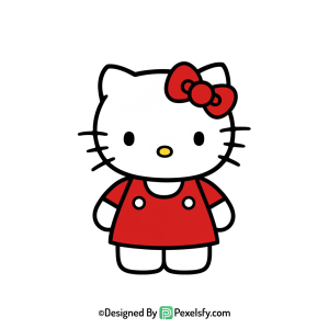 hello kitty png image with flowers, transparent