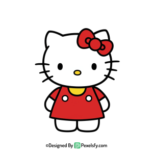 hello kitty png image playful design, transparent