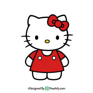 hello kitty png image cute outline, transparent