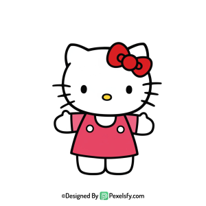 hello kitty png image pink outfit, transparent