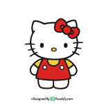hello kitty png image with accessories, transparent