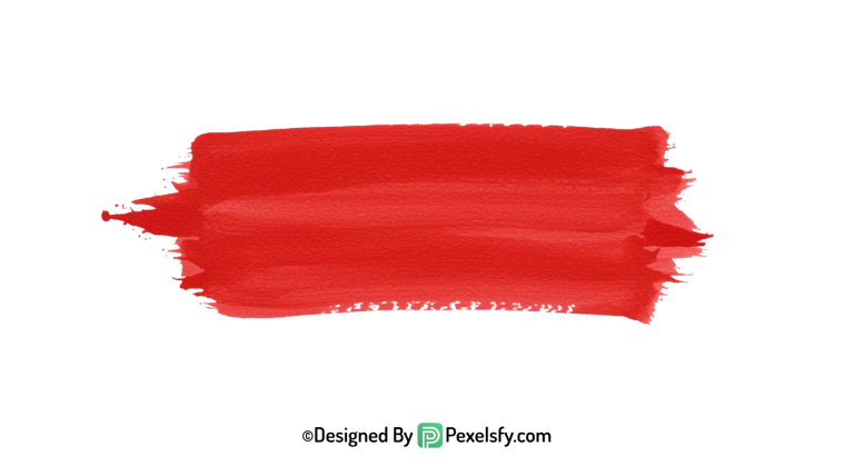 red paint brush png for design, transparent