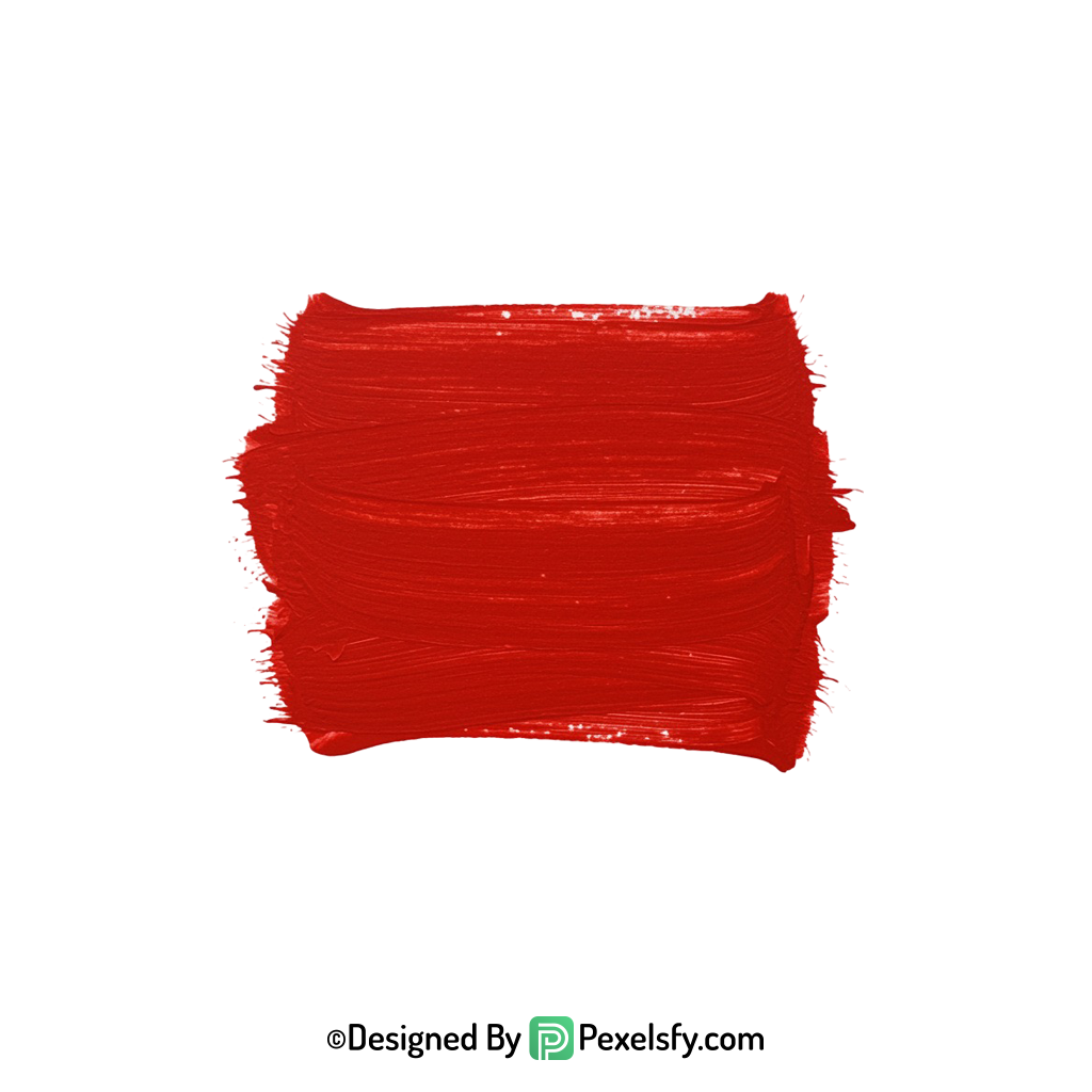 red paint brush png grunge style, transparent
