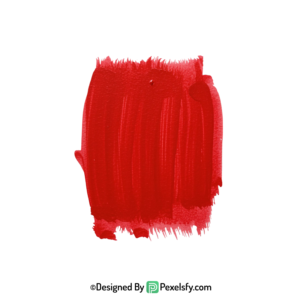 red paint brush png bold stroke, transparent