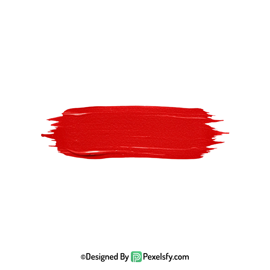 red paint brush png digital stroke, transparent