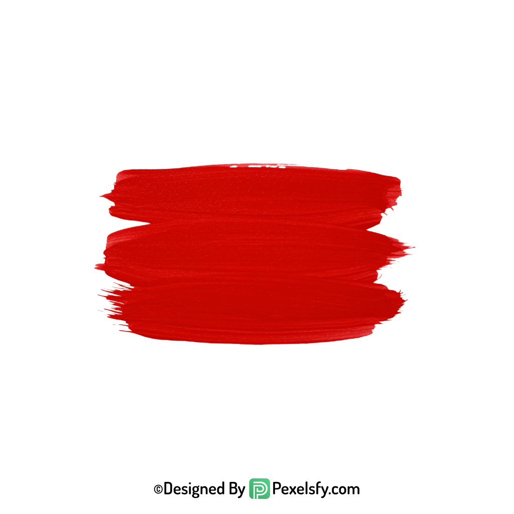 red paint brush png decorative splash, transparent