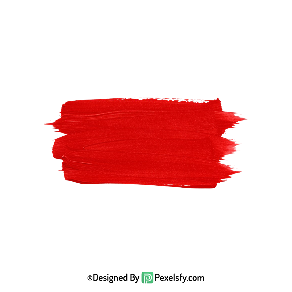 red paint brush png acrylic texture, transparent