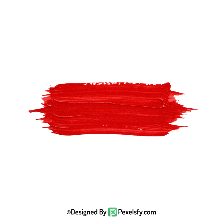 red paint brush png stroke effect, transparent
