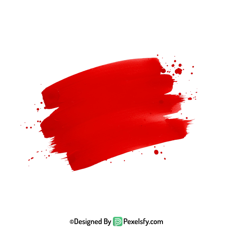red paint brush png artistic texture, transparent