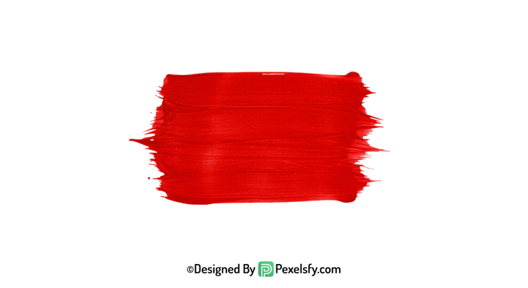red paint brush png isolated file, transparent