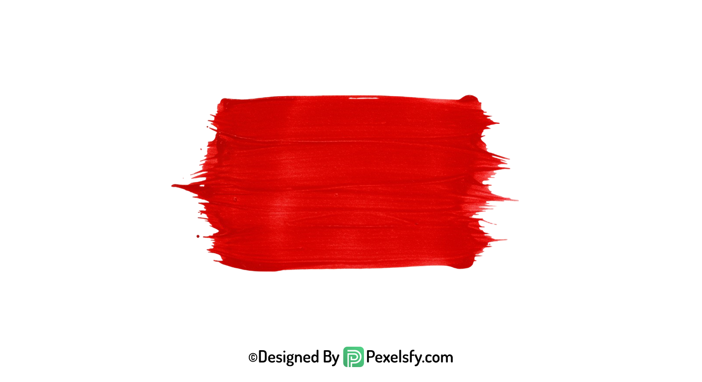 red paint brush png isolated file, transparent