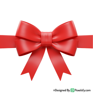 Red Ribbon PNG for Celebration, transparent background