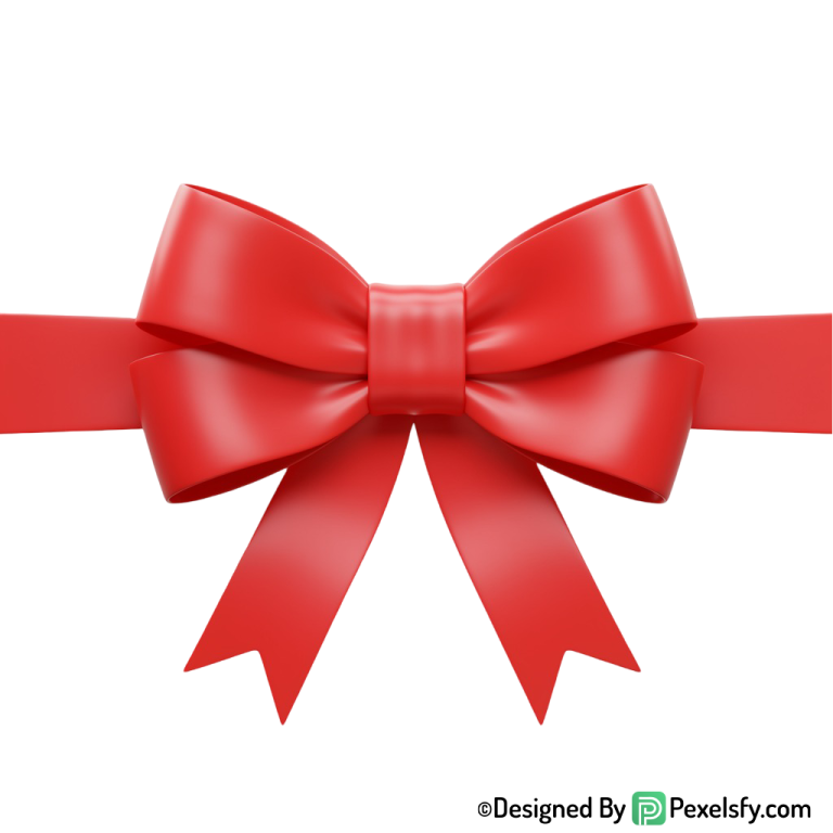 Red Ribbon PNG for Celebration, transparent background