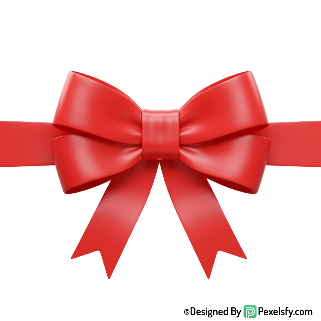 Red Ribbon PNG for Celebration, transparent background