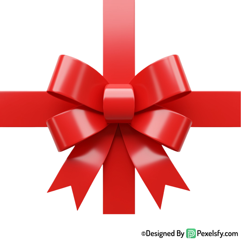 Red Ribbon PNG with Gloss Effect, transparent