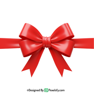 Decorative Red Ribbon PNG Download, transparent background