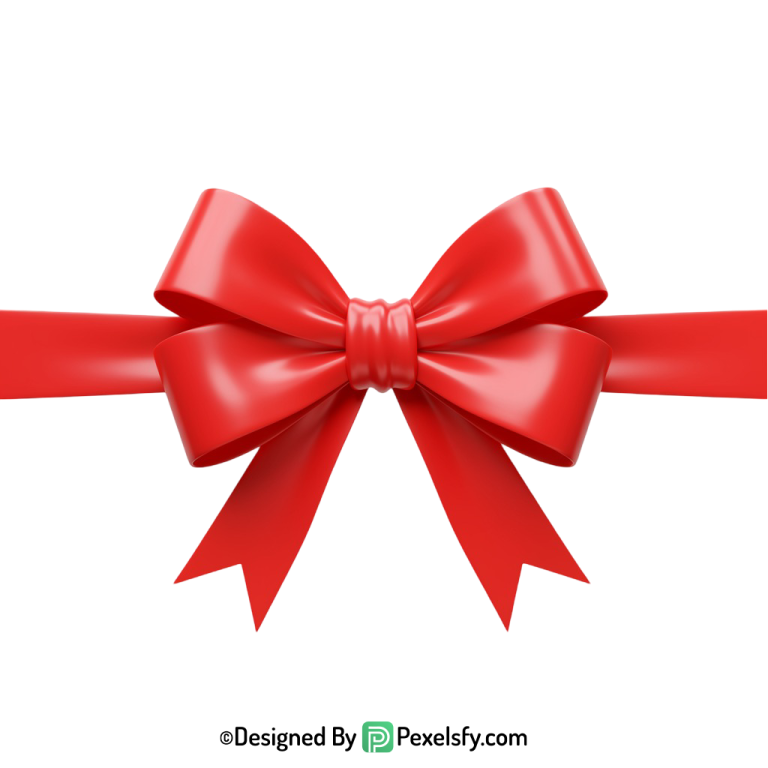 Decorative Red Ribbon PNG Download, transparent background