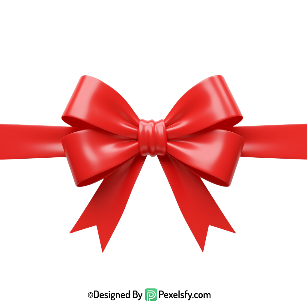 Decorative Red Ribbon PNG Download, transparent background