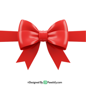 Red Ribbon PNG for Crafts, transparent background