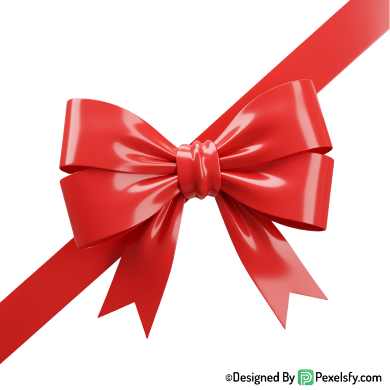 Red Ribbon PNG with Twists, transparent background