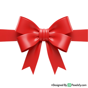 Red Ribbon PNG for Greeting Cards, transparent