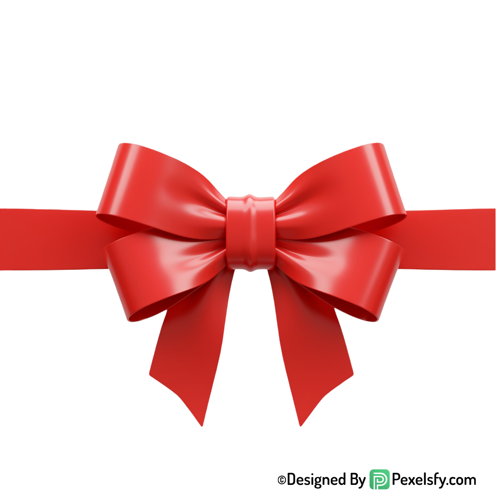 Red Ribbon PNG for Gift Wrap, transparent