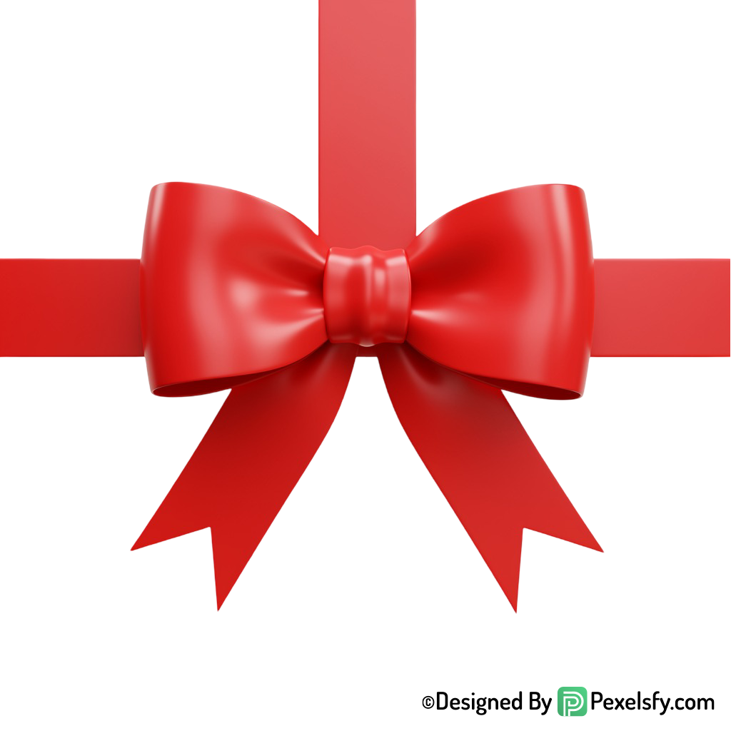 Red Ribbon PNG for Digital Projects, transparent