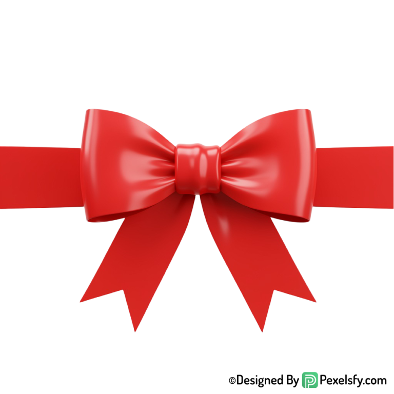 Red Ribbon PNG Clean Cut, transparent background