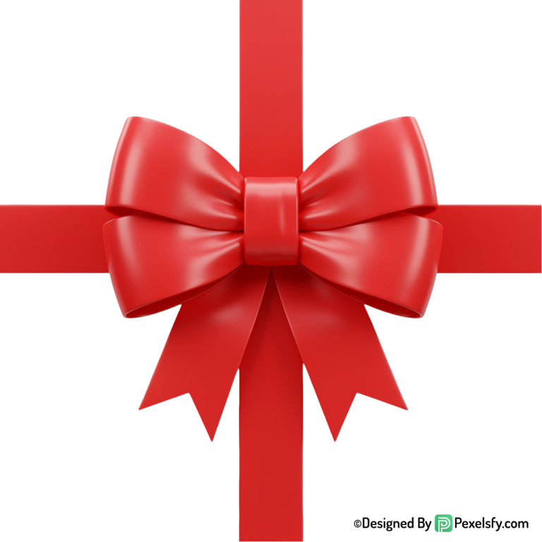 Red Ribbon PNG with Folded Style, transparent