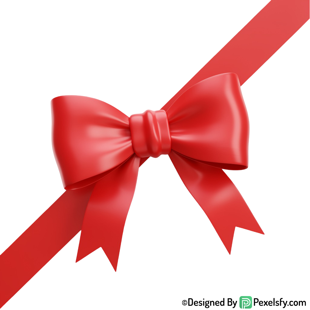 Red Ribbon PNG Realistic Texture, transparent background