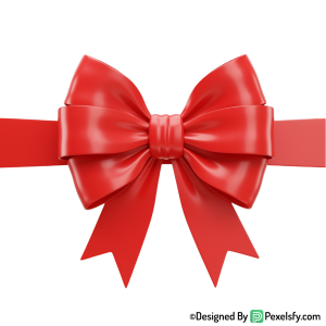 Red Ribbon PNG for Social Media, transparent