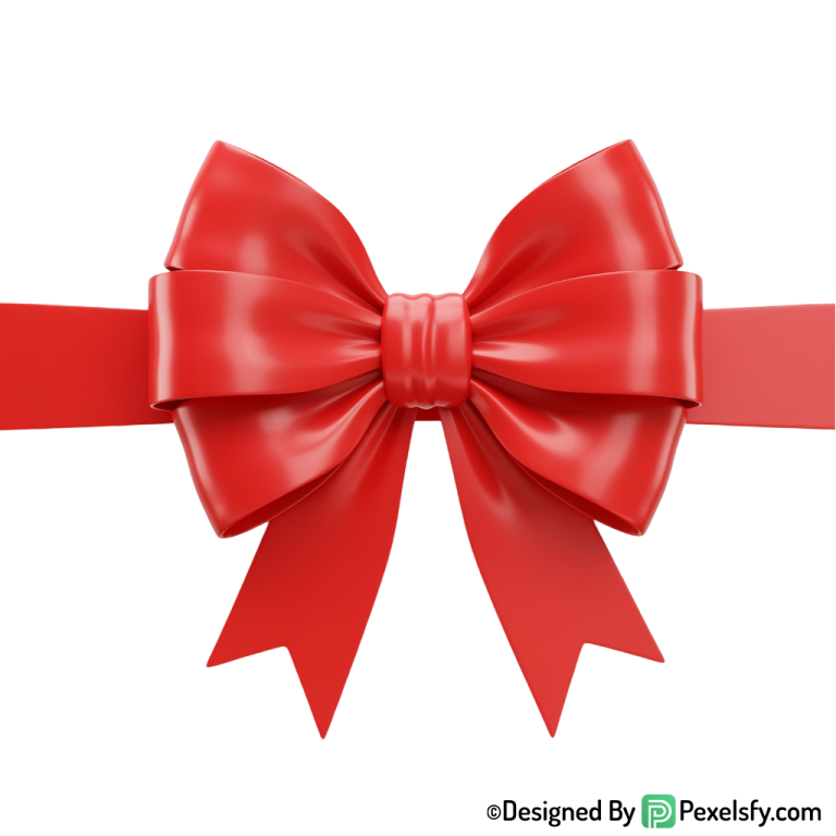 Red Ribbon PNG for Social Media, transparent