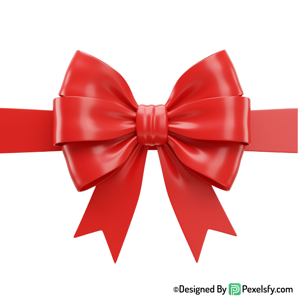 Red Ribbon PNG for Social Media, transparent