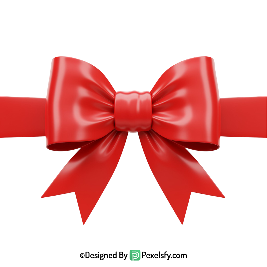 Red Ribbon PNG for Scrapbooking, transparent background