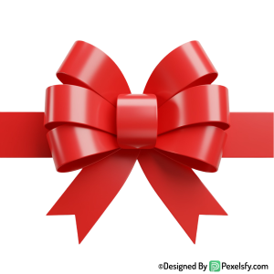Red Ribbon PNG for Posters, transparent background